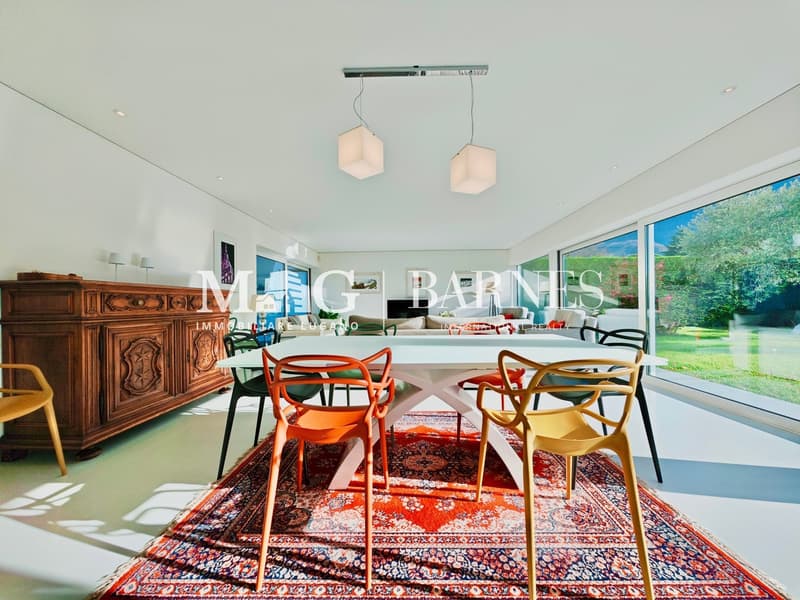 Lugano, Dino: Villa moderna con giardino, terrazze e vista aperta (3)