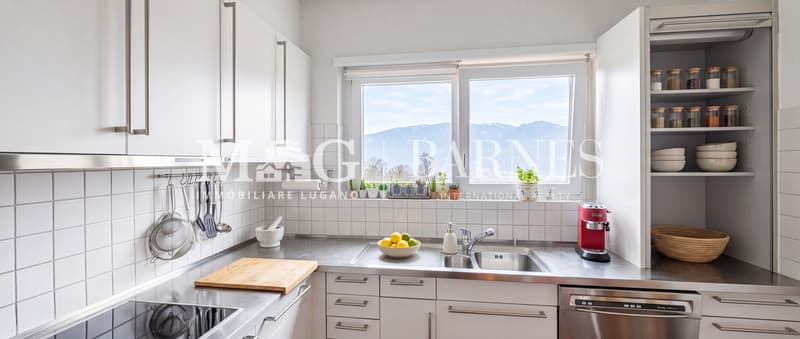Comano: Appartamento 4.5/5.5 locali con giardino privato e piscina (9)