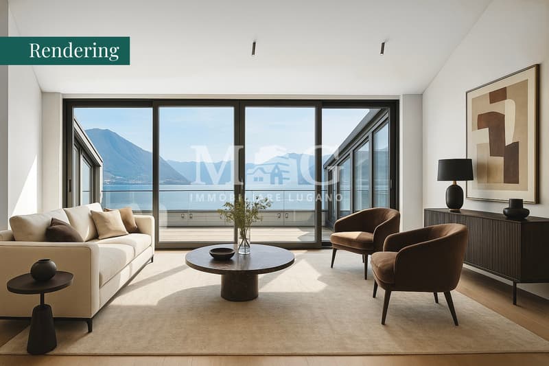 Lugano: Attico in Villa d'Epoca con vista lago e terrazza panoramica (5)