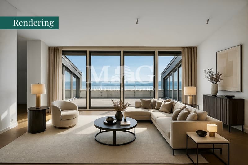 Lugano: Attico in Villa d'Epoca con vista lago e terrazza panoramica (2)