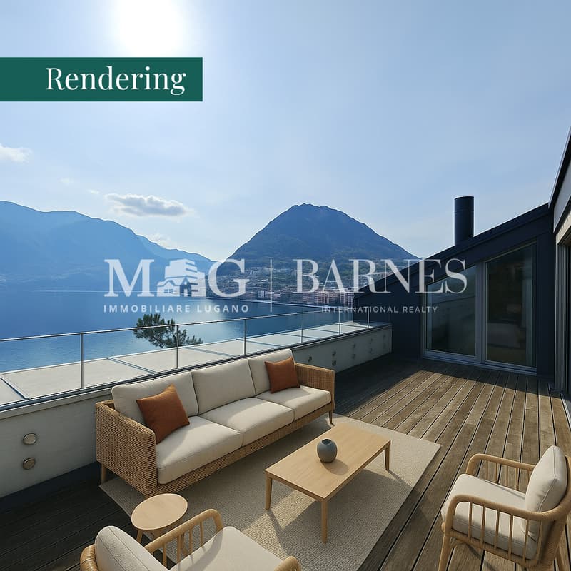 Lugano: Attico in Villa d'Epoca con vista lago e terrazza panoramica (4)