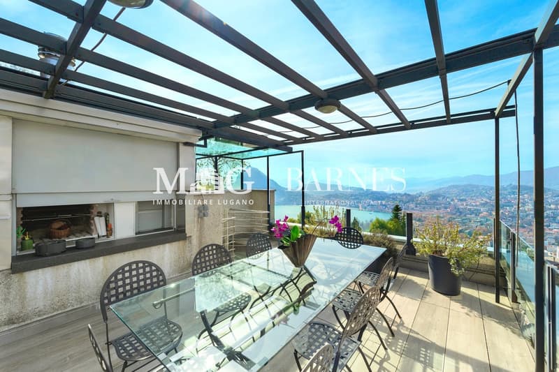 Lugano, Aldesago: Attico 5.5 locali vista lago con terrazzo e jacuzzi (3)