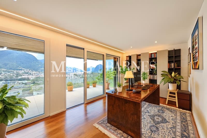 Lugano, Canobbio: Attico moderno vista lago con grande terrazza (12)
