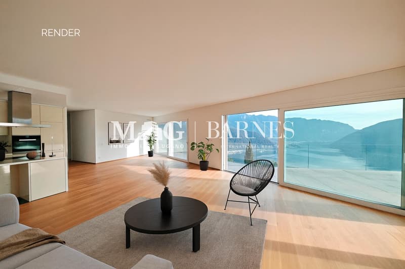 Lugano, Carona: Attico 5.5 locali vista lago con grande terrazza (1)