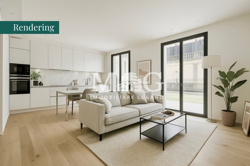 Lugano Centro: Appartamento 3.5 locali con giardino vicino al lago (2)