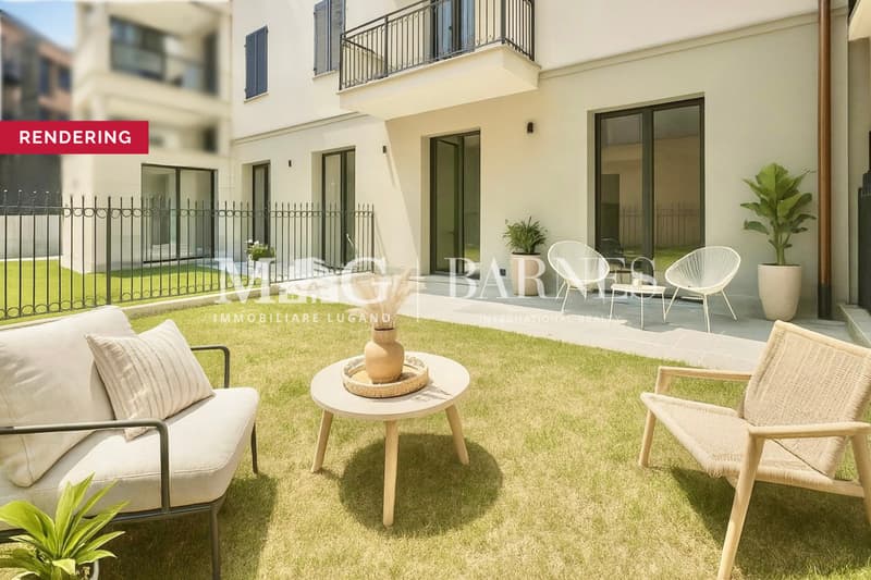 Lugano Centro: Appartamento 3.5 locali con giardino vicino al lago (3)