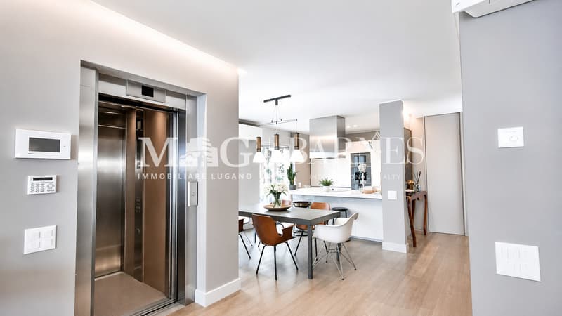 Lugano, Castagnola: Villa moderna con piscina e vista lago (10)