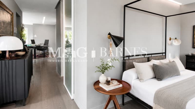 Lugano, Castagnola: Villa moderna con piscina e vista lago (12)