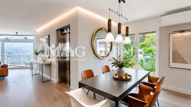 Lugano, Castagnola: Villa moderna con piscina e vista lago (7)