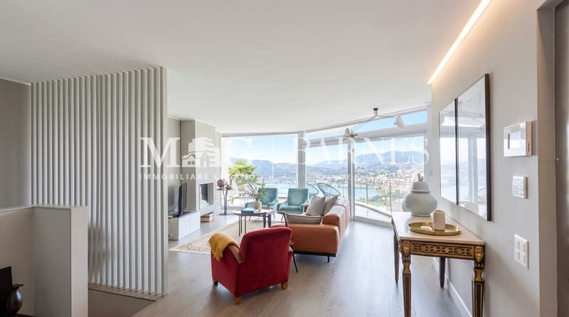 Lugano, Castagnola: Villa moderna con piscina e vista lago (4)