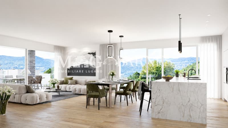 Collina d'Oro: Attico 4.5 locali con terrazzo in nuova residenza (1)