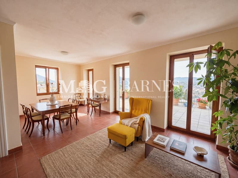 Appartamento 3.5 locali a Ruvigliana con terrazza vista lago di Lugano (7)