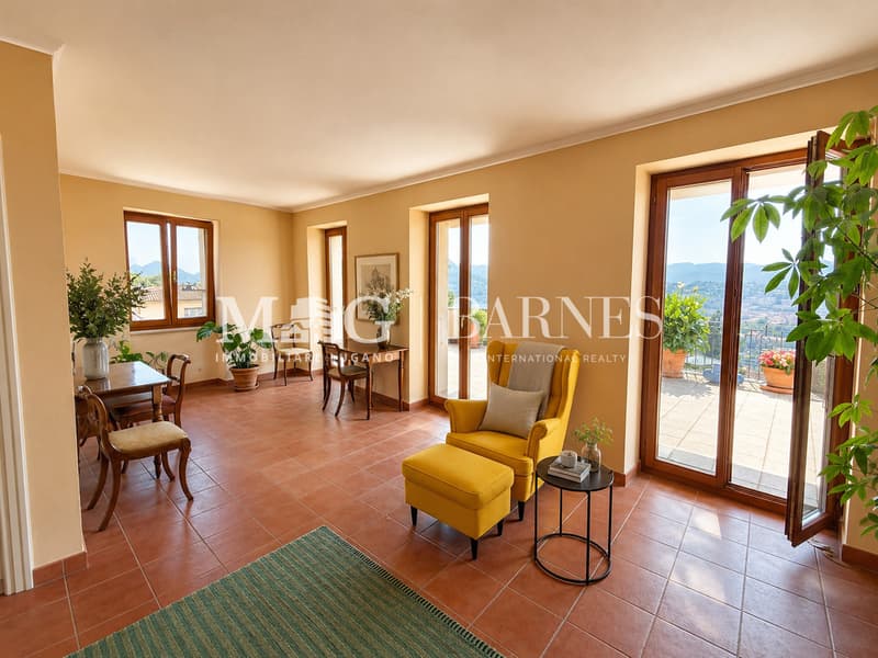 3.5 Locali Eleganza d'epoca con terrazza panoramica sul Lago di Lugano (3)