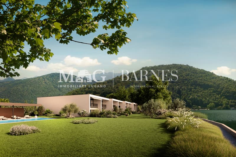 Villa fronte lago con giardino privato a Caslano (1)