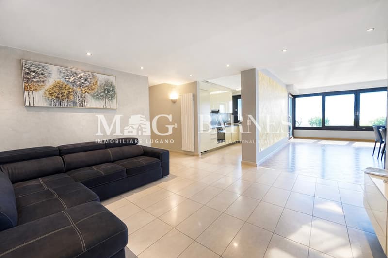 Bissone: Appartamento 4.5 locali, giardino, box, vista lago (6)