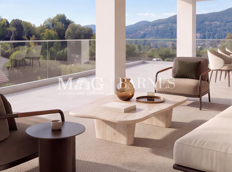 Collina d'Oro: nuovo attico con 190 m² di terrazze (2)