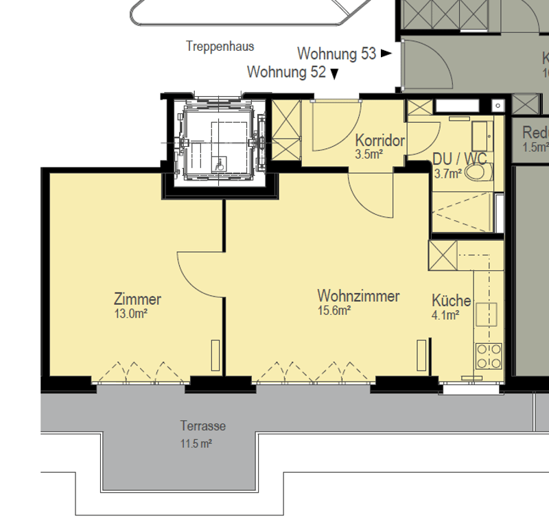 Helle Attikawohnung mit grossem Balkon (13)