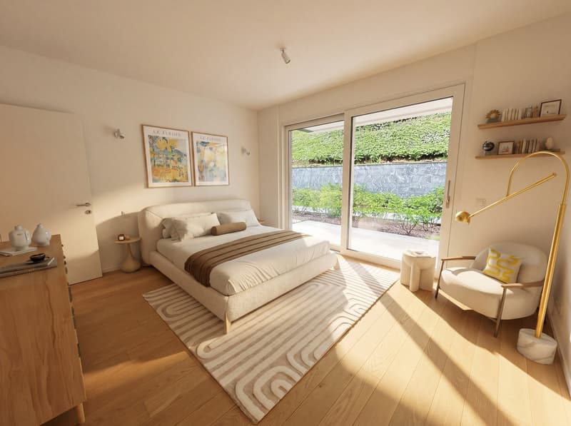Appartamento con giardino e vista lago (3)