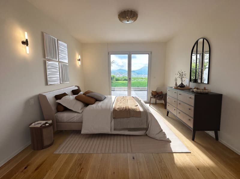 Appartamento con giardino e vista lago (2)
