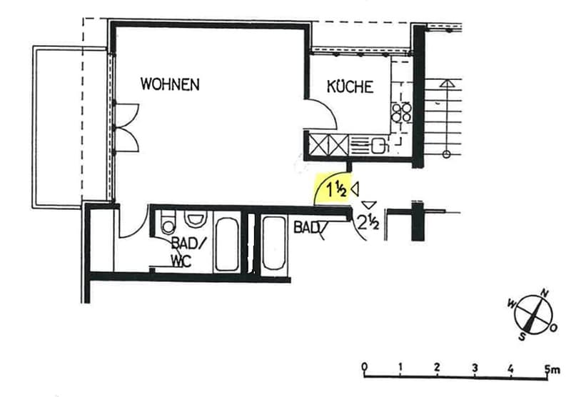 Grundrissplan 1.5-ZWG, Nr. 11.9, 3.OG, Riedmatt 11, 6300 Zug.jpg