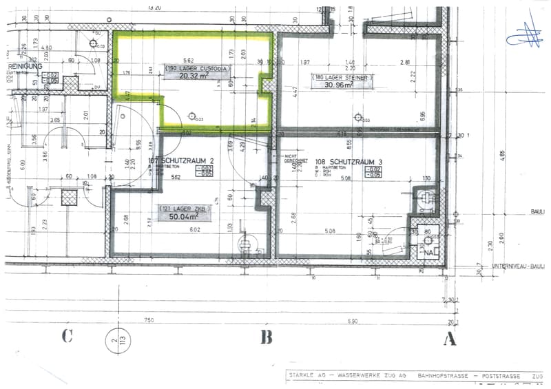 The image shows a floor plan with a living room, kitchen, 2 bedrooms, 2 bathrooms, a balcony, and a garage.