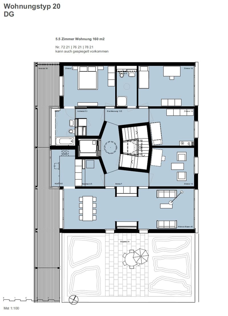 5.5-Zimmer-Dachgeschosswohnung mit aussergewöhnlicher Architektur (15)