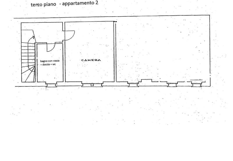 1 bedroom, 1 bathroom, entrance, kitchen, bathroom with toilet