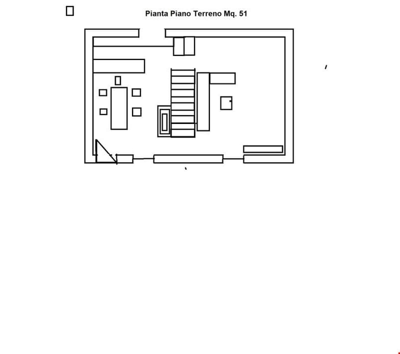 single room layout, indicated for living room, no other rooms shown