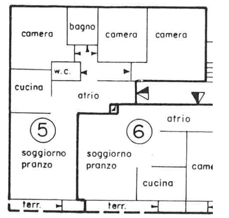 kitchen, 3 bedrooms, 2 bathrooms, 2 terraces