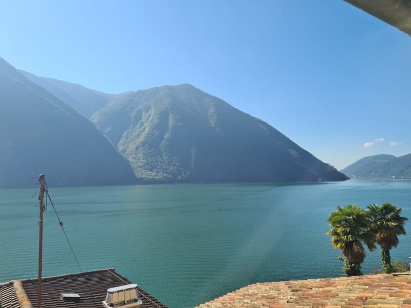 Si affitta a Gandria straordinario appartamento con giardino e vista lago (19)