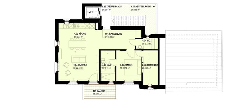 Luxuriös ausgebaute 2.5-Zimmer-Dachwohnung mit unverbauter Weitsicht (7)