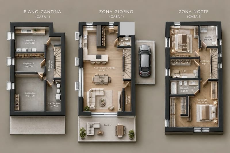 Moderna villetta da costruire a Contone (2)