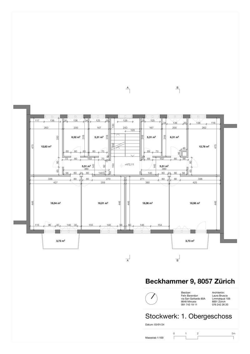 Plan mit Massen