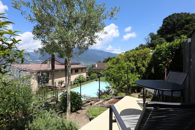 Einmalige Liegenschaft mit unverbaubarer Seesicht, drei Wohnungen, schöner Garten mit Pool (16)