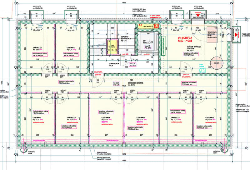 Deposit, technical room, 4 bedrooms, 2 bathrooms, kitchen, living room, balcony