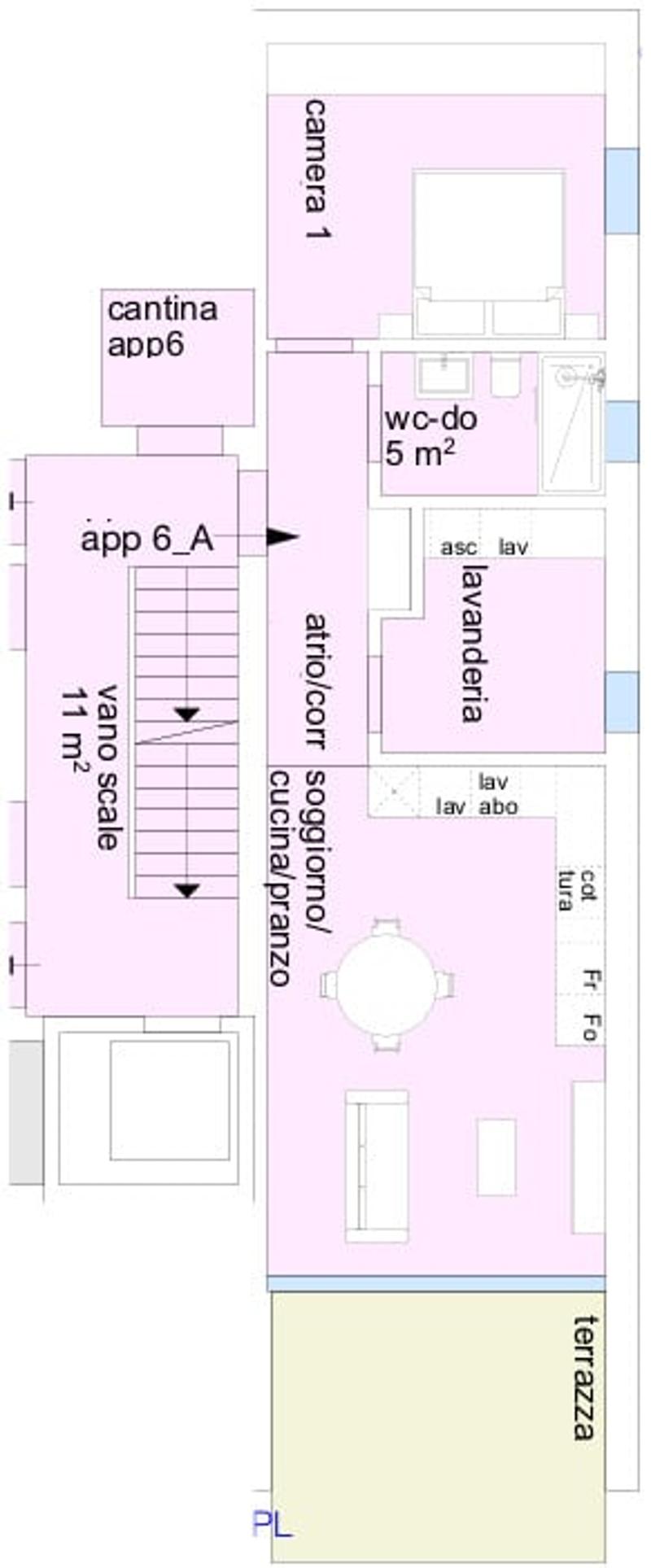 living room, kitchen, 2 bedrooms, 2 bathrooms, balcony, terrace
