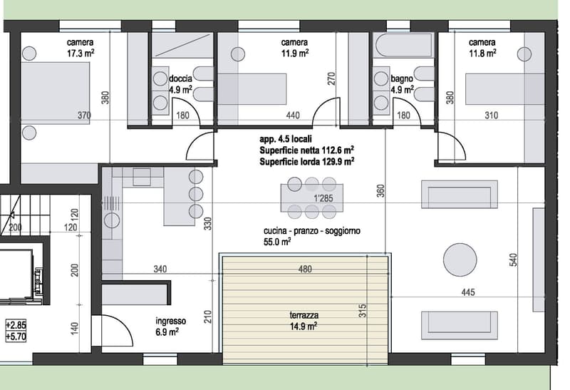Nuovo appartamento in piccola elegante residenza di sole 4 unità abitative (10)