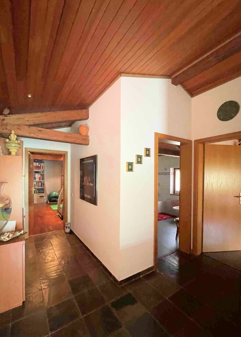 Spaziosa casa in collina con vista panoramica grande terreno e rustico in pietra (11)