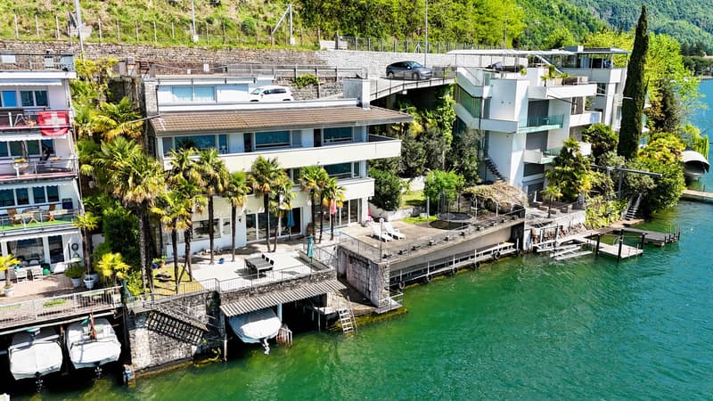 Villa sul lago con darsena privata (5)