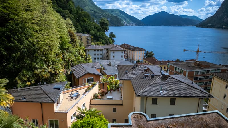 Residenza Diana: Elegante attico con giardino, piscina e vista lago (3)