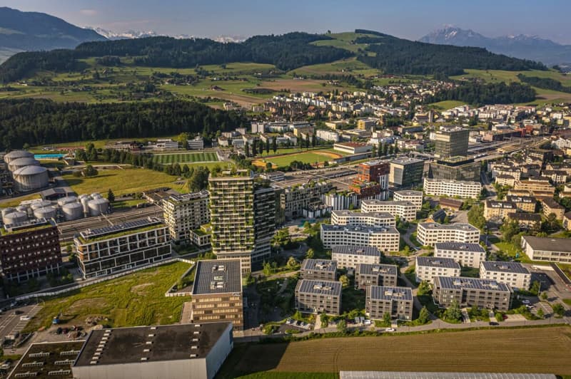 Gartenhochhaus Aglaya, Suurstoffi-Areal in Rotkreuz: Ein Arbeitsplatz, der inspiriert (6)