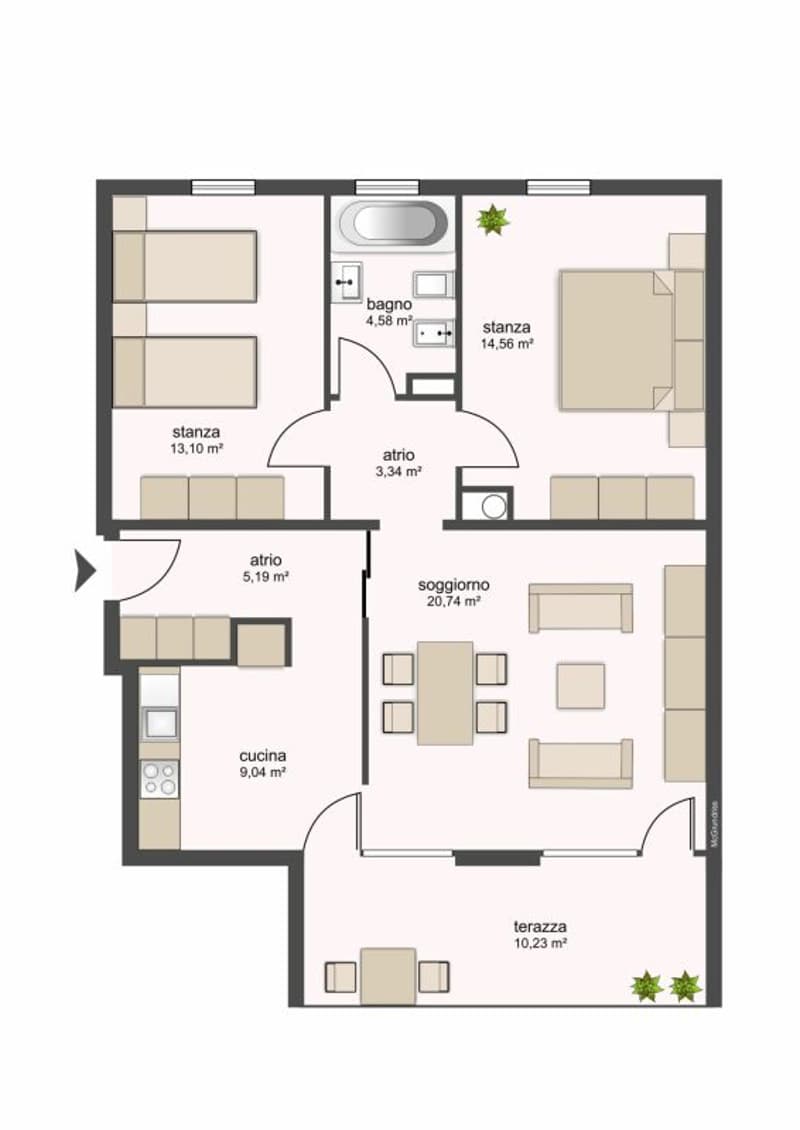 6100 Bellinzona, Via Ghiringhelli 23a, appartamento 114 (2)