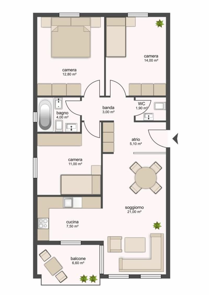 1400, Caslano, Via Monda 3, appartamento no. 0312 (2)