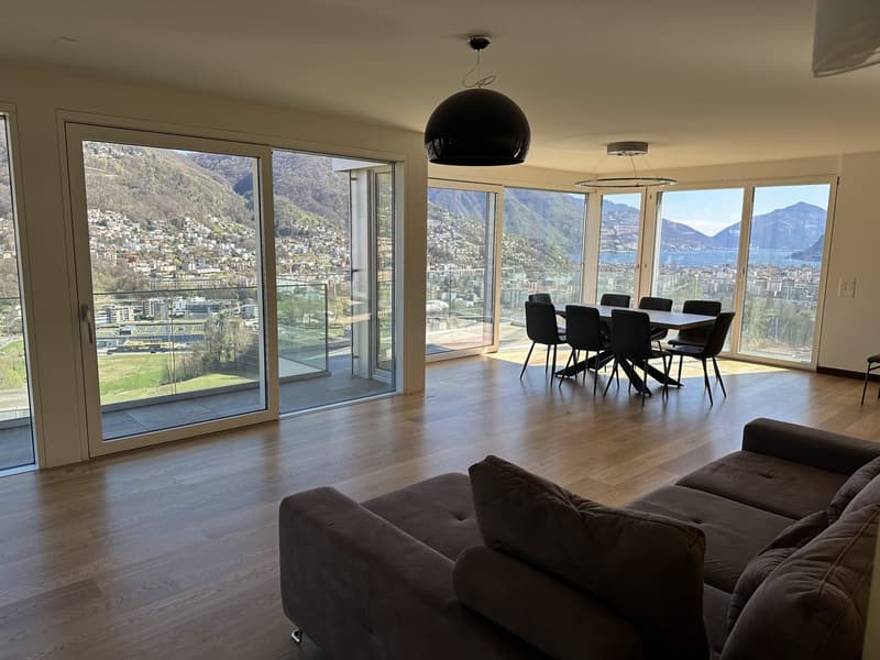 soggiorno - pranzo vista lago / Wohn-Esszimmer mit Seeblick / living room - dining room with lake view