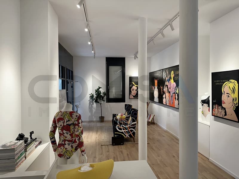 spazio al piano terreno con vetrine / Räumlichkeiten im Erdgeschoss mit Schaufenstern / ground-floor space with storefronts