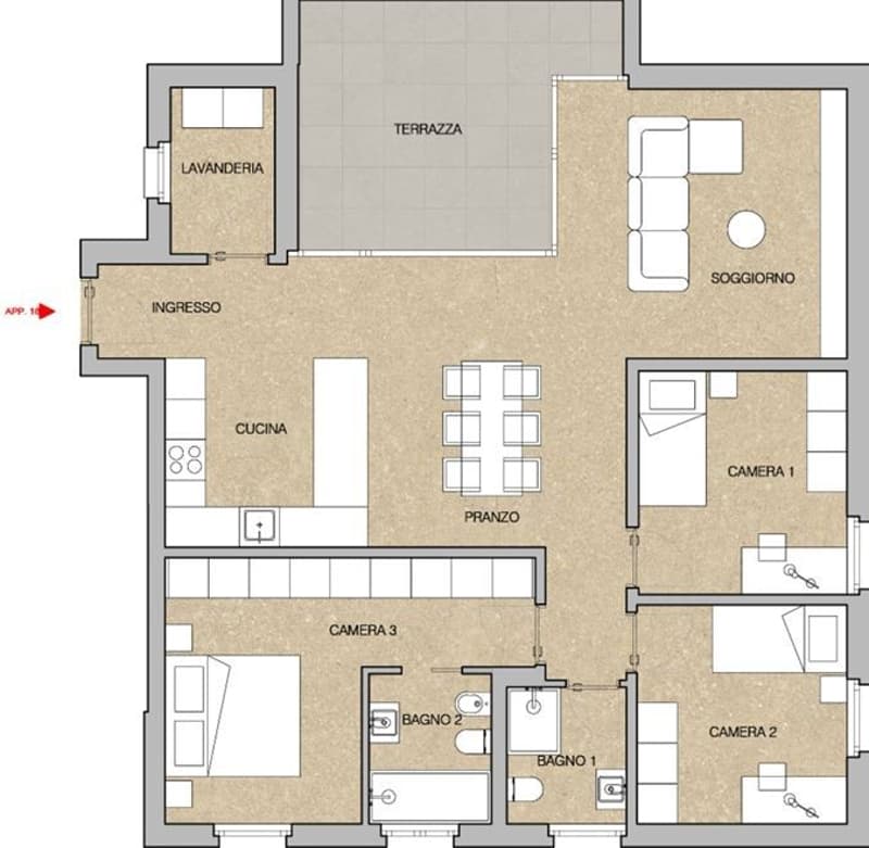 Ampio appartamento 4.5 locali in NUOVA residenza a Giubiasco (5)