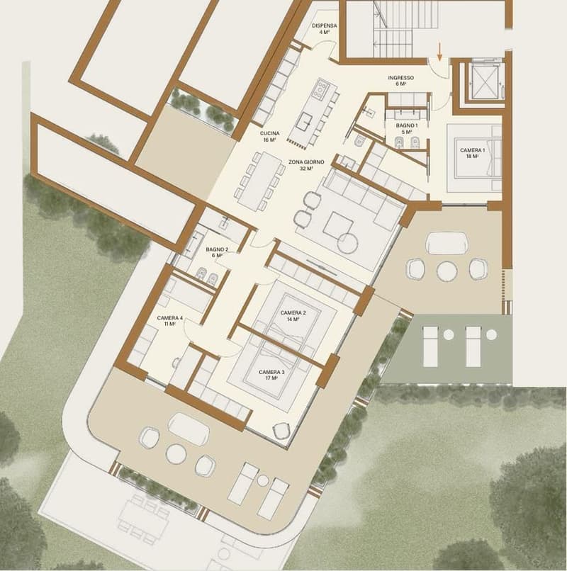 BELLISSIMO 5.5 LOCALI IN RESIDENZA DA SOGNO A PREGASSONA (9)