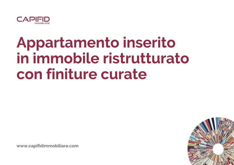 Advertisement for an apartment in a restructured building with curated furnishings.