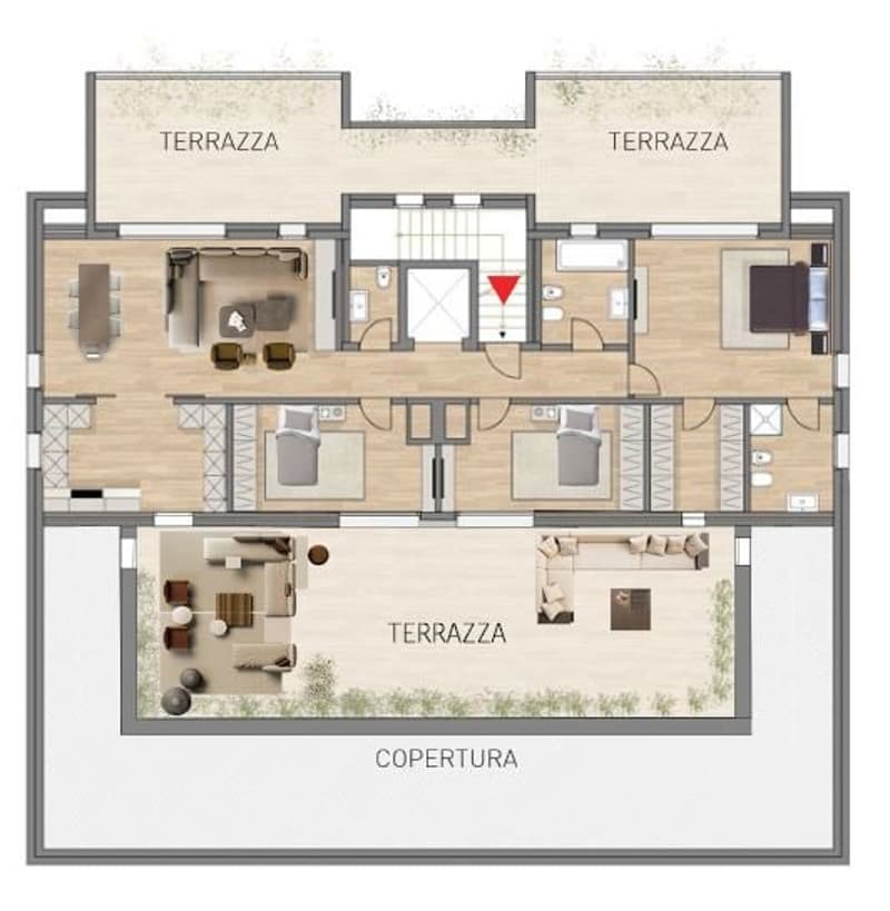 VACALLO – ATTICO ESCLUSIVO CON TERRAZZE PANORAMICHE E JACUZZI IN POSIZIONE PRESTIGIOSA (14)