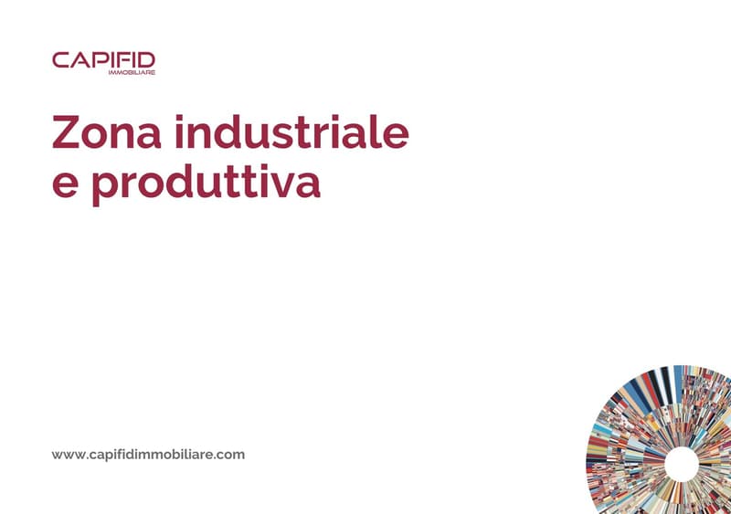 Industrial and productive zone advertisement for CAPIFID Immobiliare with website address